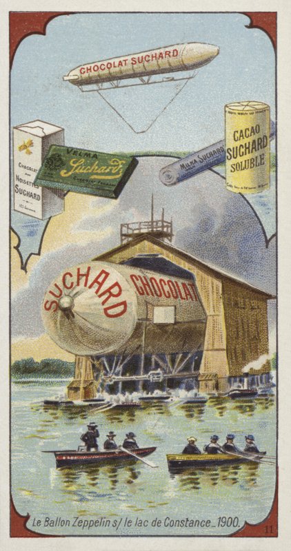 Das Luftschiff Zeppelin auf dem Bodensee, 1900 von European School