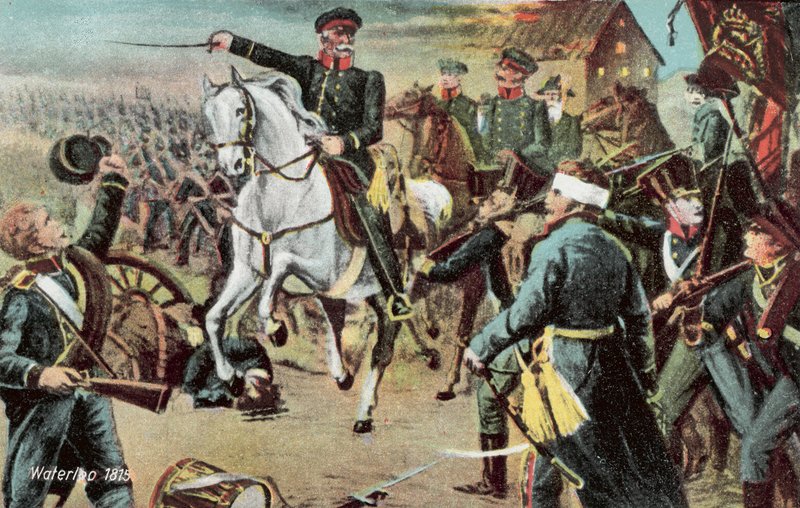 Waterloo 1815, Marschall Blücher in der Schlacht von Waterloo von European School