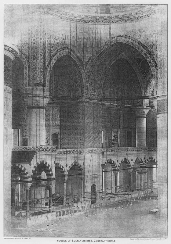 Moschee des Sultans Ahmed, Konstantinopel (s/w Foto) von European Photographer