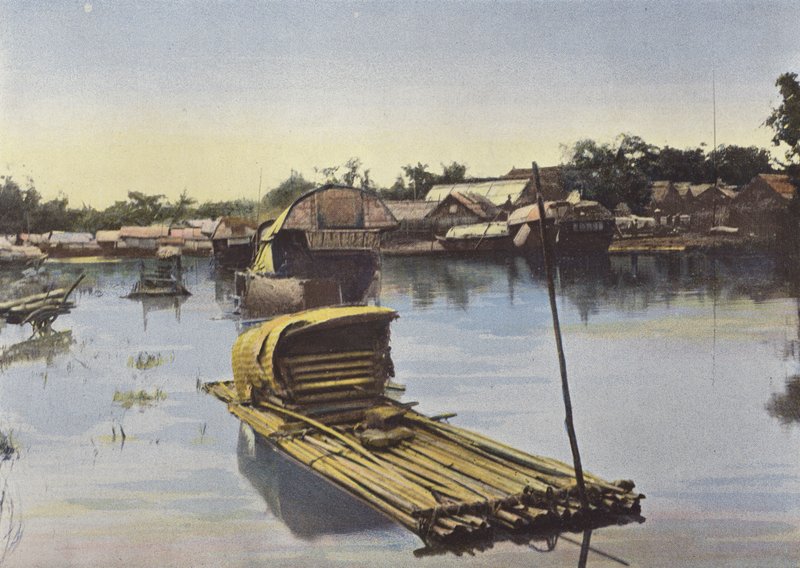 Hafen von Vinh, Bambusfloß von European Photographer