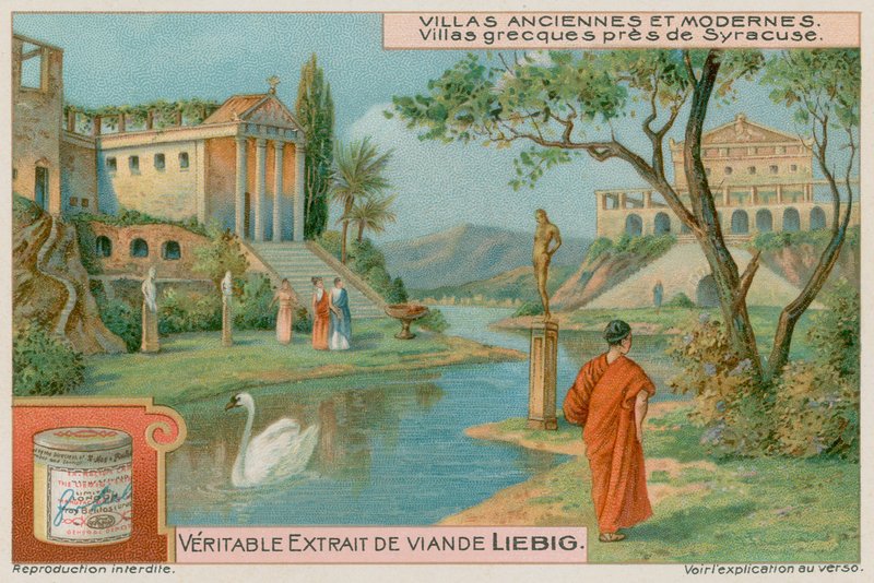 Eine antike griechische Villa in der Nähe von Syrakus von European School