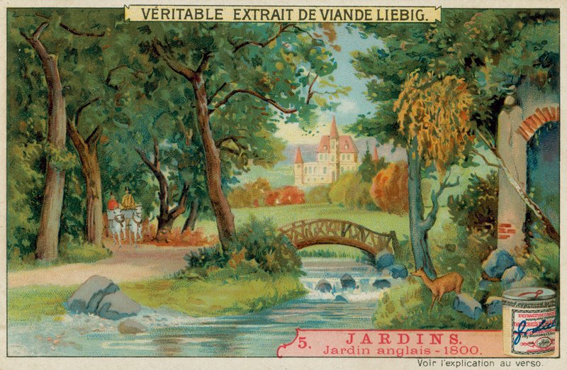 Ein englischer Garten des 19. Jahrhunderts von European School