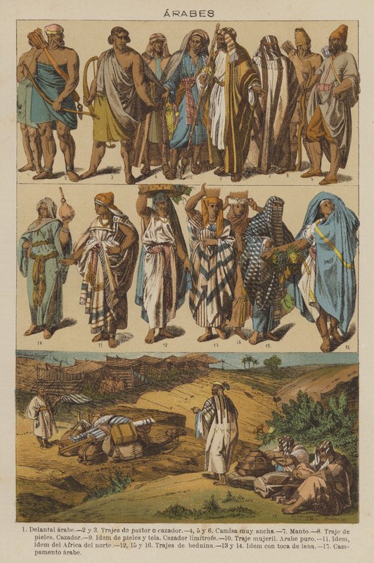 Araber (Farblithografie) von European School