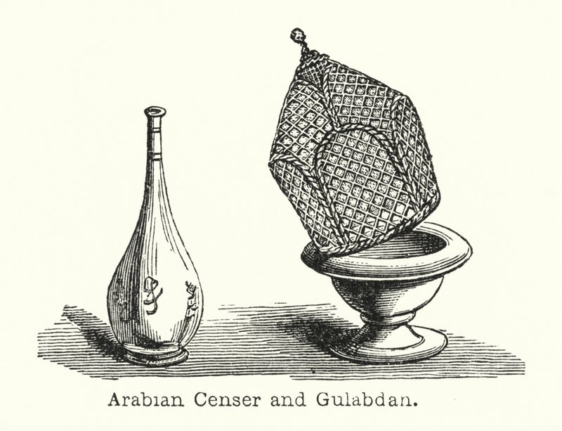 Arabischer Weihrauchbrenner und Gulabdan von European School