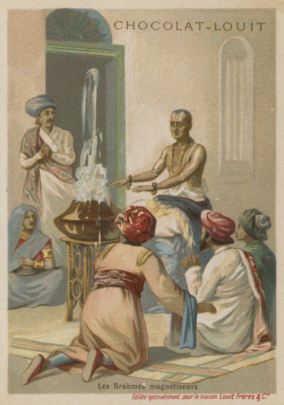 Brahmane hebt Wasser durch Magnetismus, Indien von European School