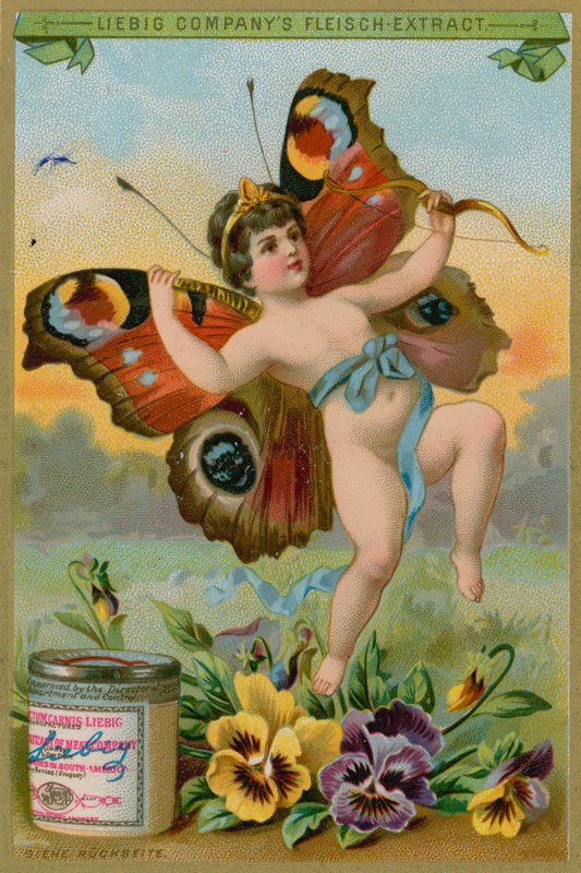 Schmetterlingsengel mit Stiefmütterchen von European School