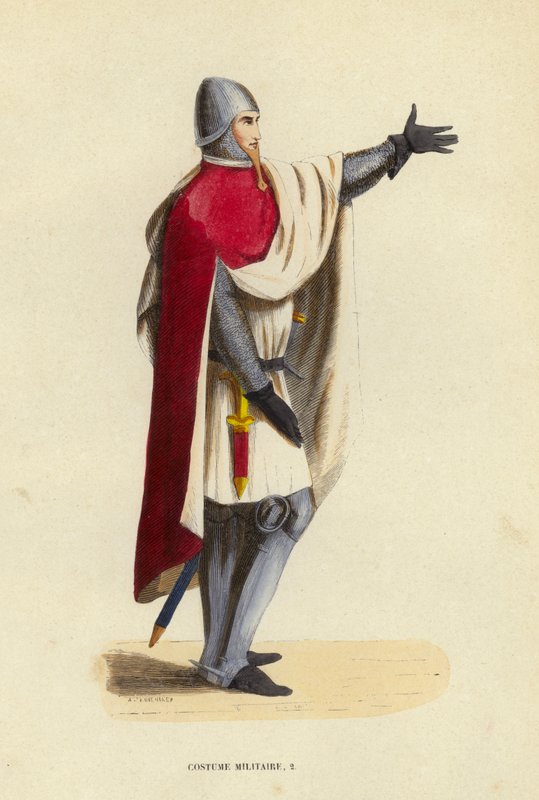 Militärische Uniform (Farbstich) von European School
