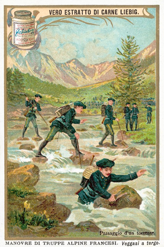 Überquerung eines Bergbachs von European School
