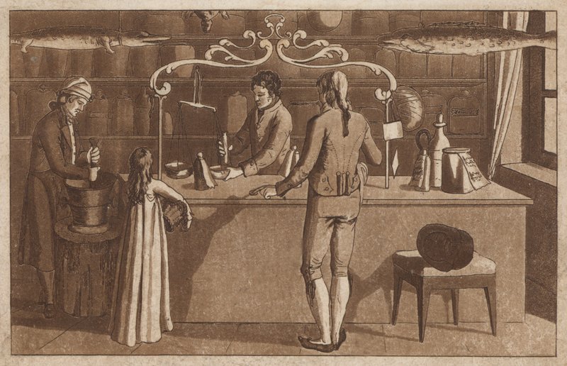 Apotheker (Lithografie) von European School