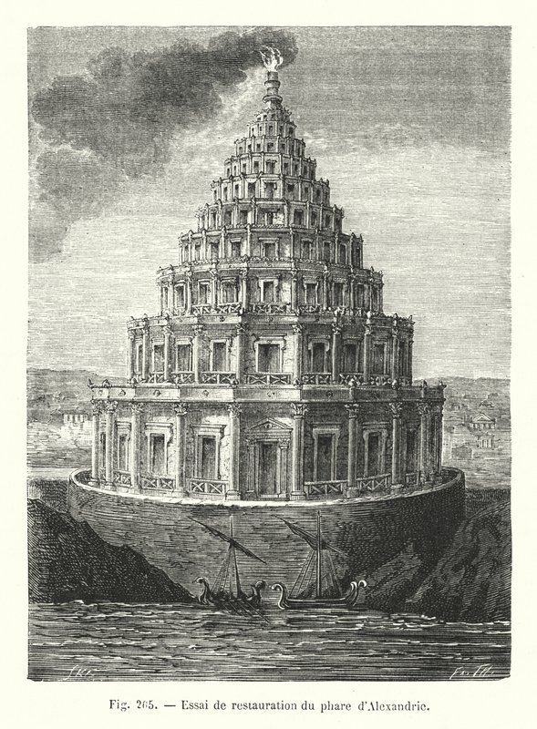 Versuch der Restaurierung des Leuchtturms von Alexandria von European School