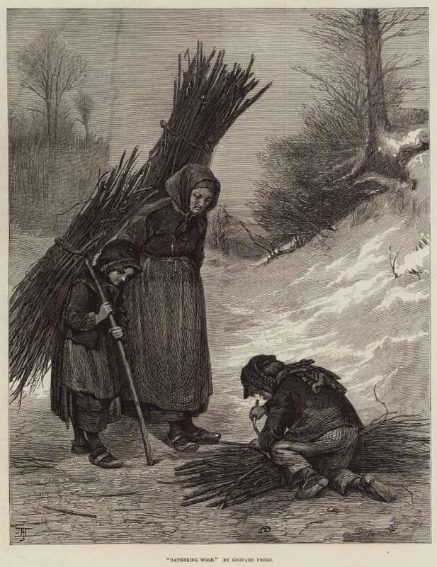 Holzsammeln (Stich) von European School