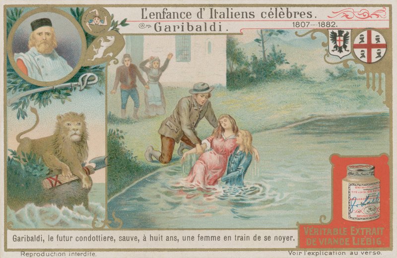 Giuseppe Garibaldi rettet eine ertrinkende Frau von European School