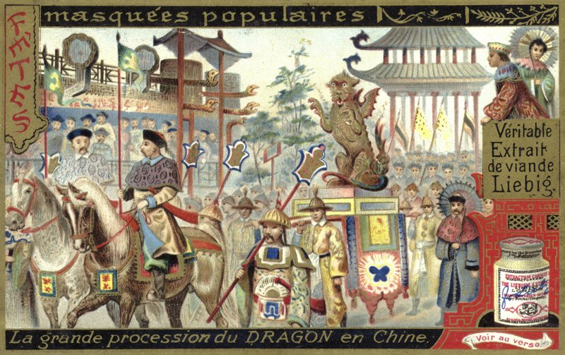 Große Drachenprozession, China von European School