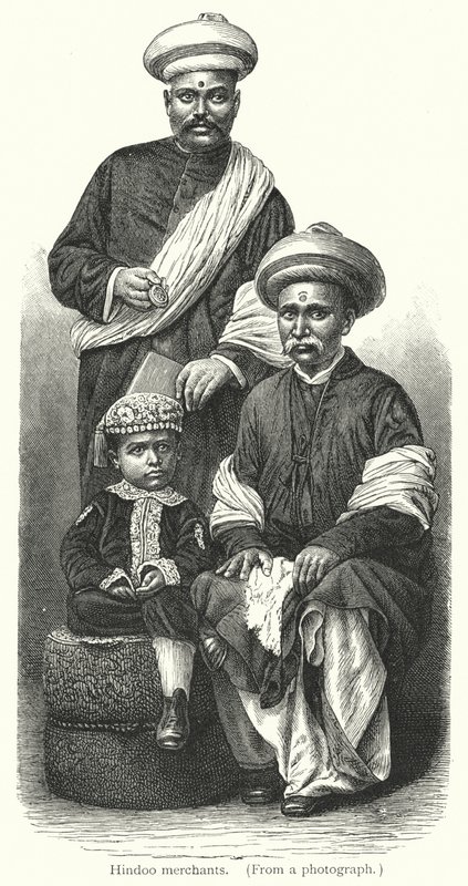 Hinduhändler (Gravur) von European School