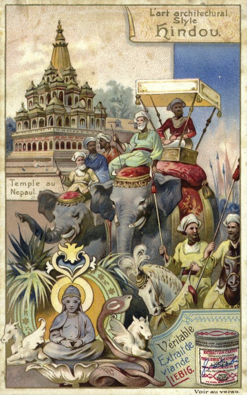 Hindu-Architektur; Tempel in Nepal von European School