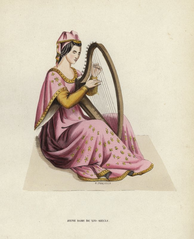 Junge Dame des XIV. Jahrhunderts von European School