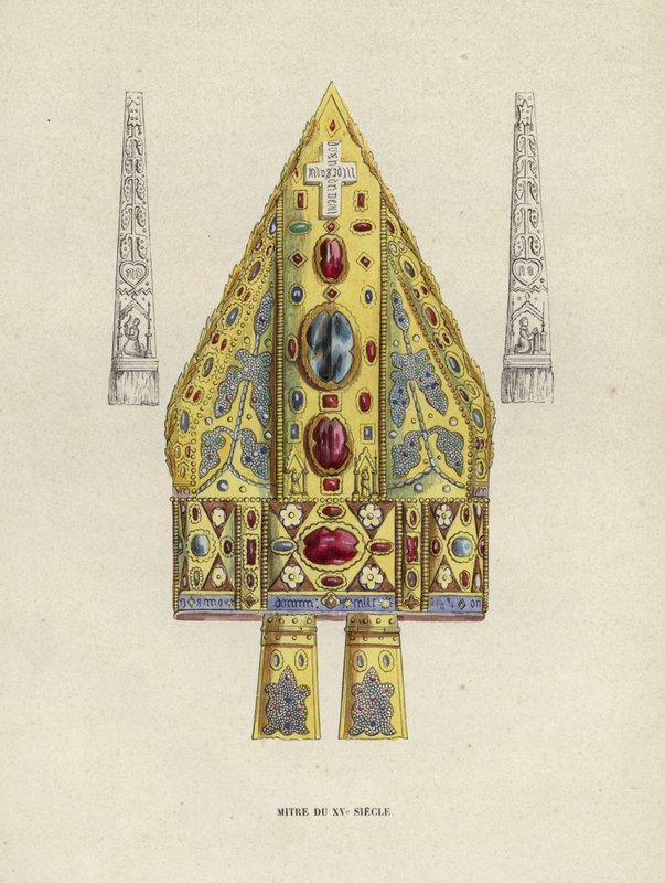 Mitre aus dem 15. Jahrhundert von European School