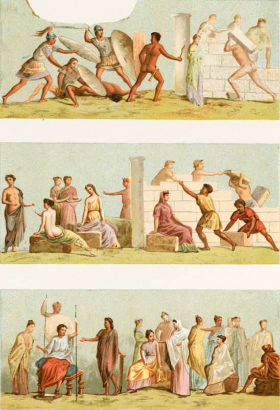 Gemälde aus dem Grab des Statilius Taurus von European School