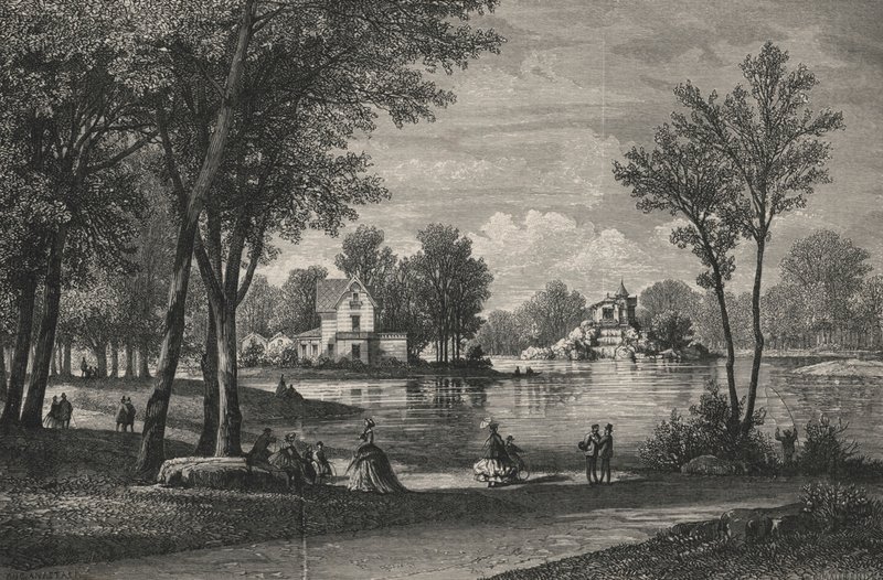Park von Vesinet, Oberer See (Stich) von European School