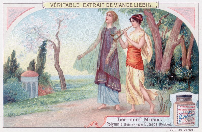 Polyhymnia (lyrische Dichtung) und Euterpe (Musik) von European School
