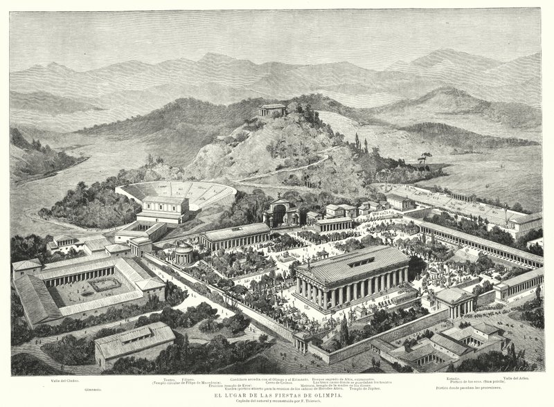 Rekonstruktion des antiken Olympia, Griechenland von European School