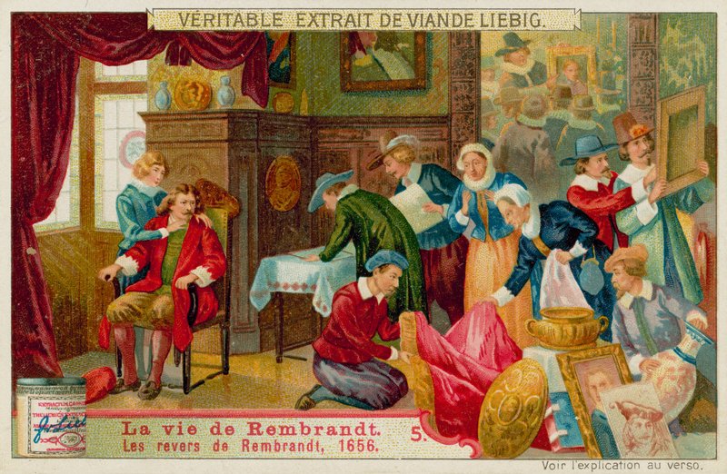 Der Bankrott von Rembrandt von European School