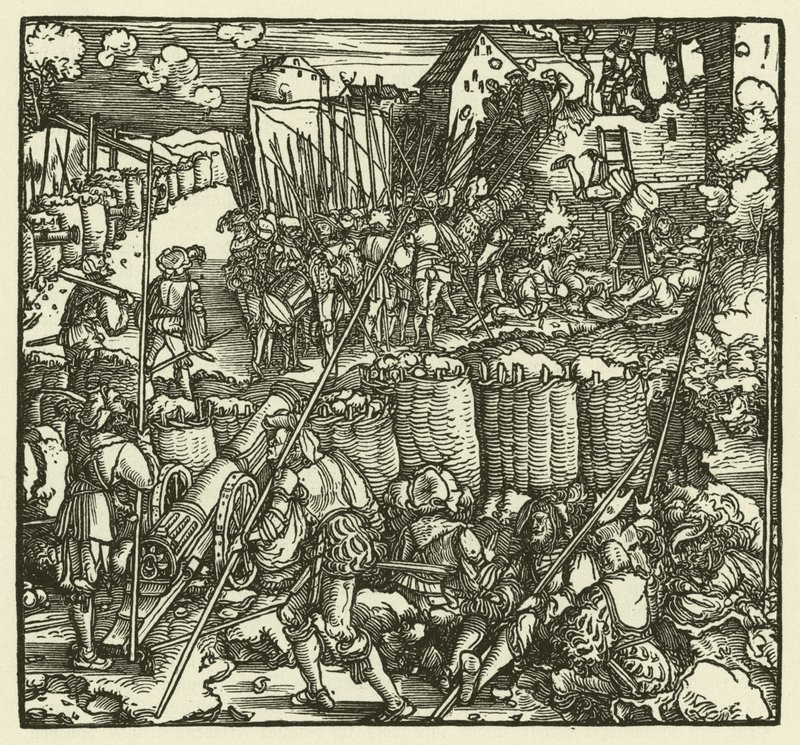 Die Erstürmung einer Burg, 1532 von European School