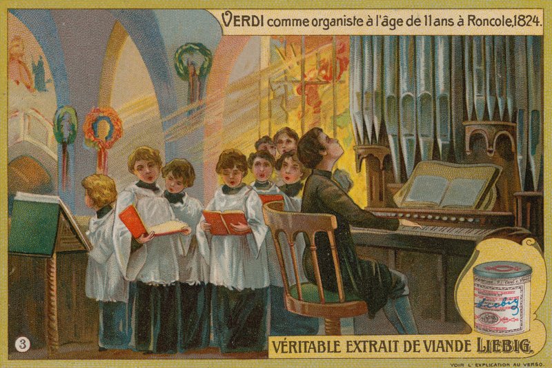 Verdi spielt die Orgel in Roncole von European School
