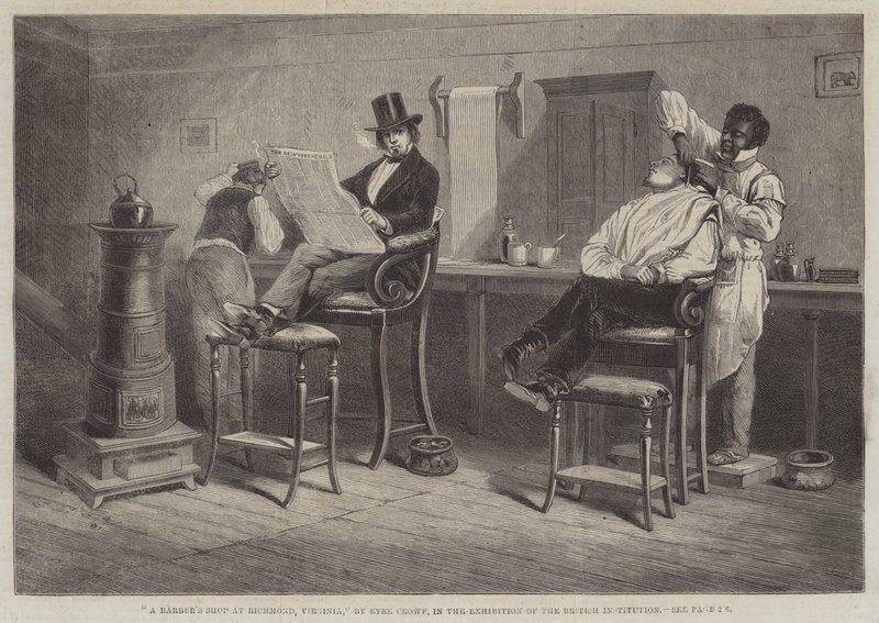 Ein Friseursalon in Richmond, Virginia von Eyre Crowe