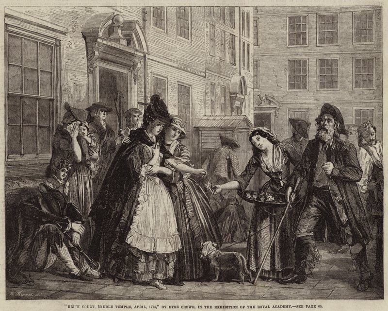 Brick Court, Middle Temple, April 1774 von Eyre Crowe