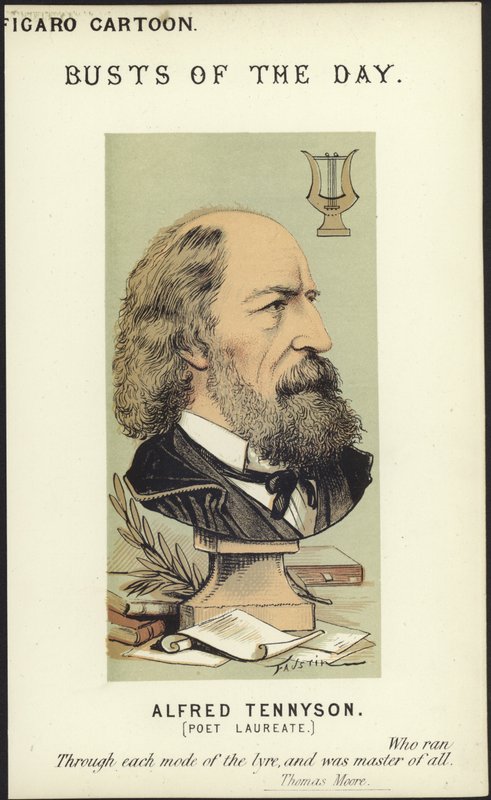 Karikatur von Alfred Tennyson von Faustin
