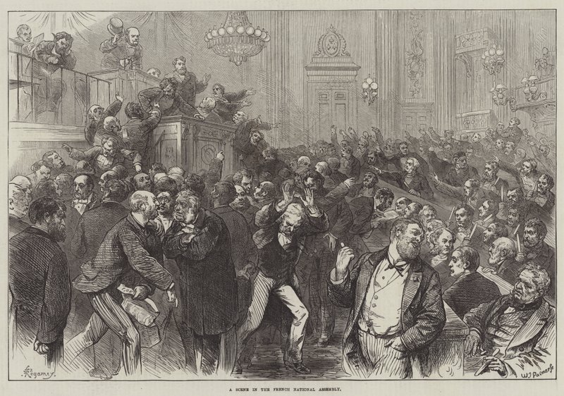 Eine Szene in der französischen Nationalversammlung von Felix Regamey