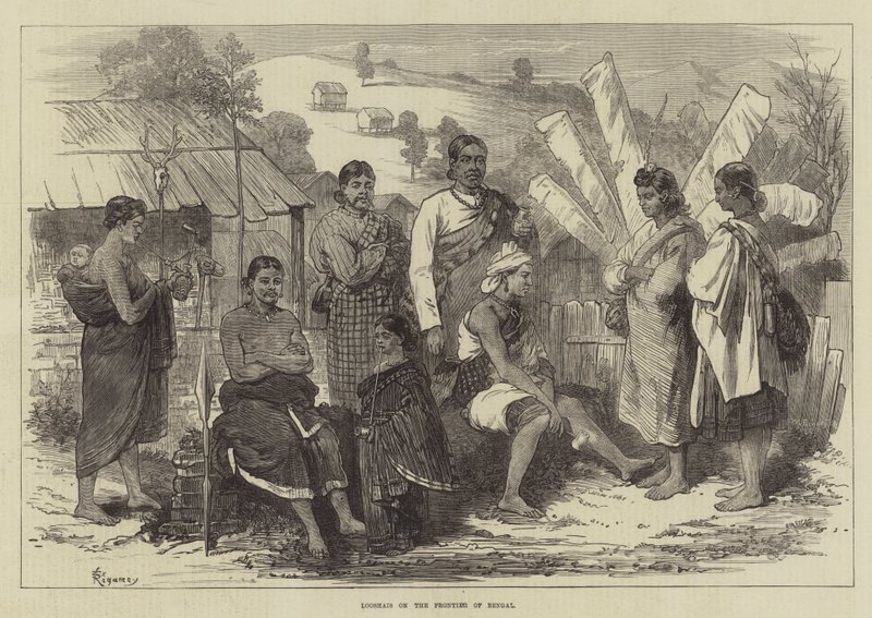 Looshais an der Grenze von Bengalen von Felix Regamey
