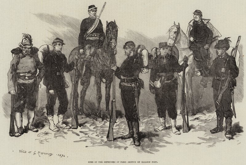 Einige der Verteidiger von Paris von Felix Regamey