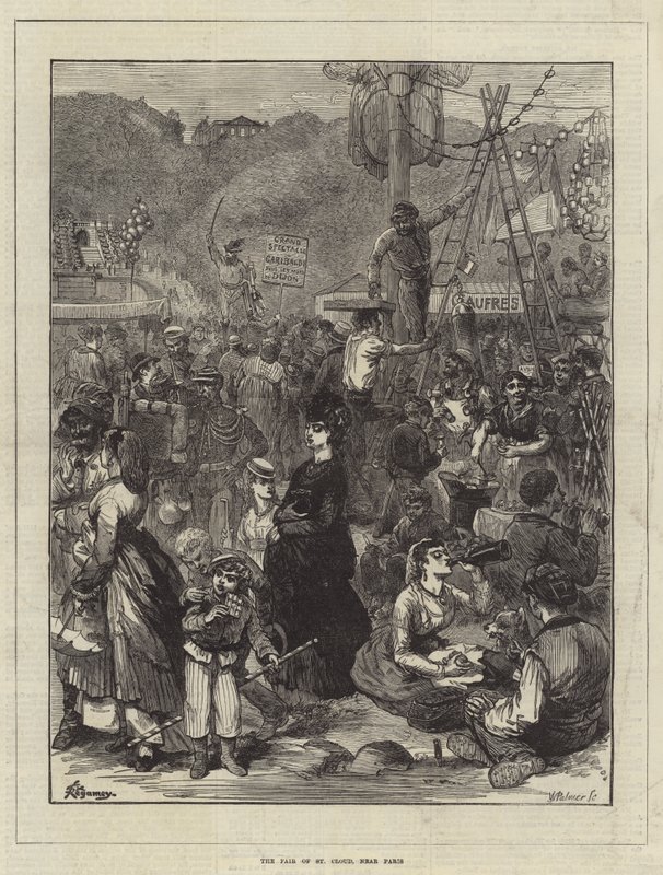 Der Jahrmarkt von St. Cloud, nahe Paris von Felix Regamey