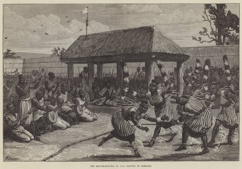 Die Logunkayau-wa oder Schwanztänzer von Dahomey von Felix Regamey