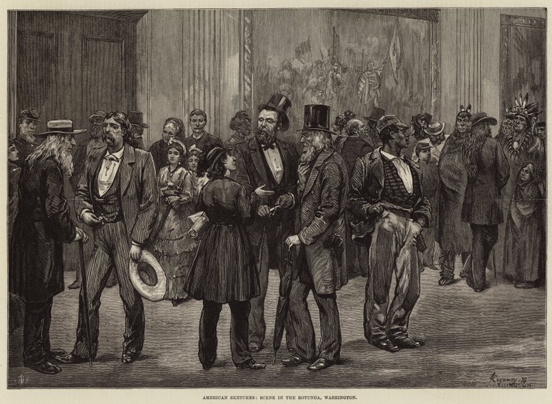 Amerikanische Skizzen, Szene in der Rotunde, Washington von Felix Regamey