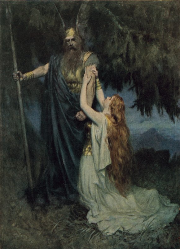 Brunnhilde kniete zu seinen Füßen von Ferdinand Lecke