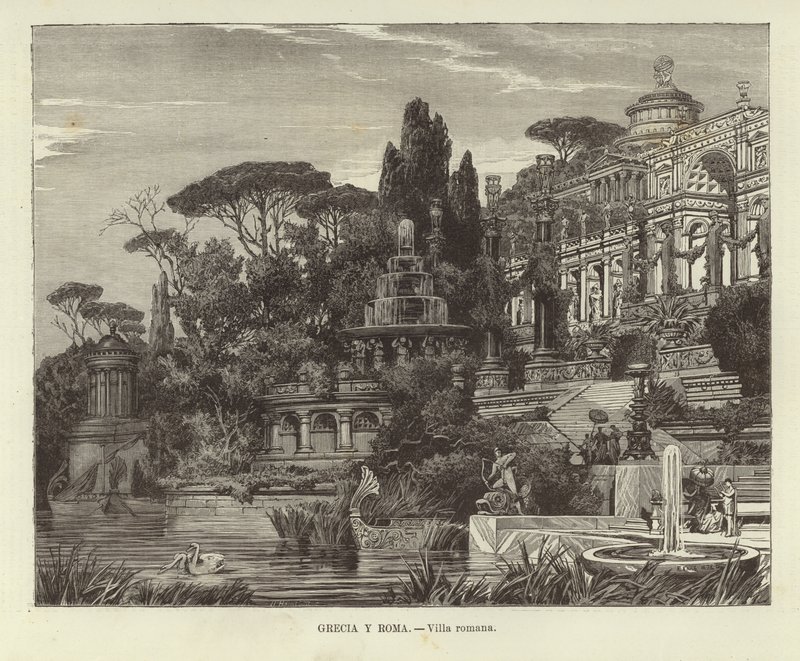 Griechenland und Rom - Römische Villa von Ferdinand Knab