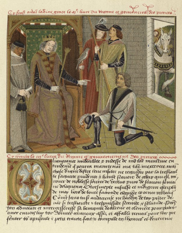 Seite aus Regime et Gouvernement des Princes von Flemish School