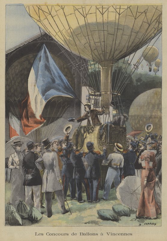 Ballonrennen in Vincennes, Paris von Fortune Louis Meaulle