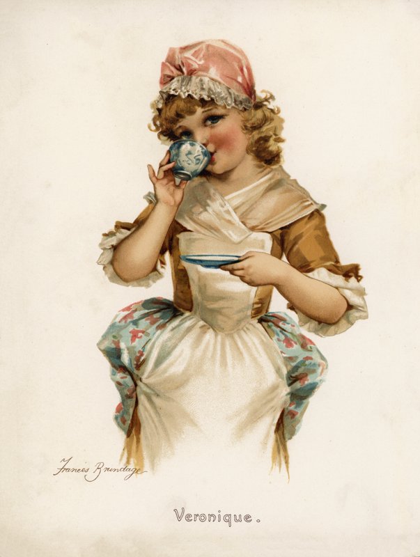 Mädchen: Veronique (Farblithografie) von Frances Brundage