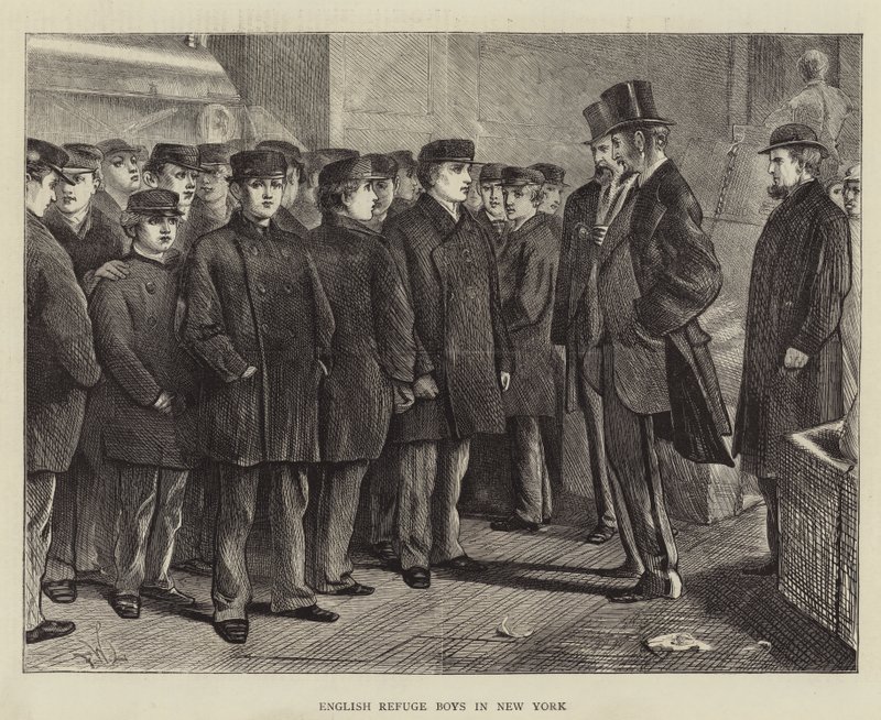 Englische Flüchtlingsjungen in New York von Francis Wilfred Lawson