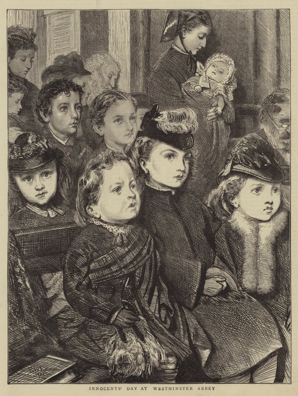 Unschuldigen-Tag in der Westminster Abbey von Francis Wilfred Lawson