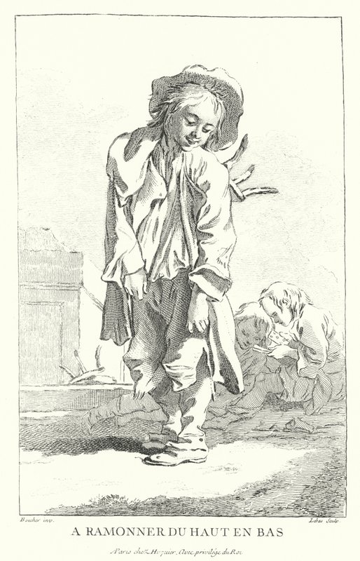 Schornsteinfeger (Gravur) von Francois (after) Boucher