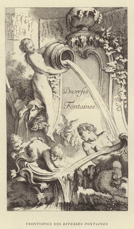 Frontispiz der Verschiedenen Brunnen (Stich) von Francois (after) Boucher