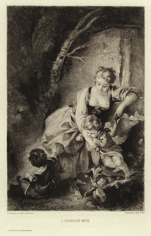 Die glückliche Mutter von Francois (after) Boucher
