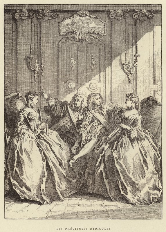 Die lächerlichen Preziösen (Stich) von Francois (after) Boucher