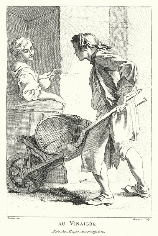 Essigverkäufer von Francois (after) Boucher