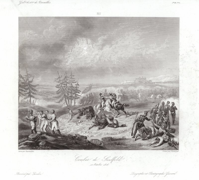 Kampf von Saalfeld von Francois Augustin Desmoulins